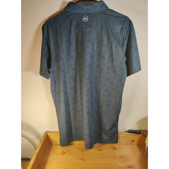 Boston Scott GEN 1 Mens Golf Polo NWT Green Blue Paisley S Athletic MSRP $79 - Picture 6 of 7